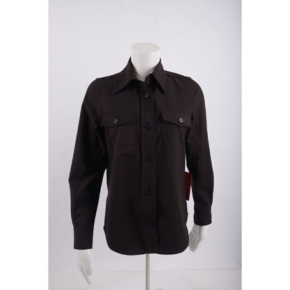 Zara Womens Button-Up Shirt Blouse XS Black Long Sleeve 7948/995 NWT
